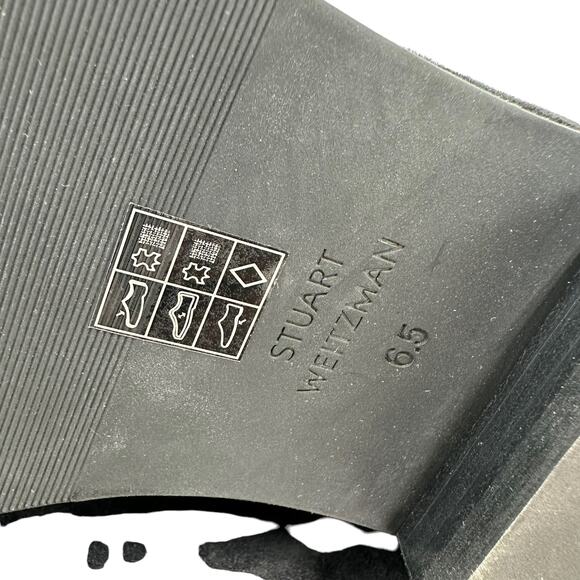 Stuart Weitzman NWOB Keelan City Suede Neoprene Black Knee High Boots Size 6.5B - Picture 7 of 8